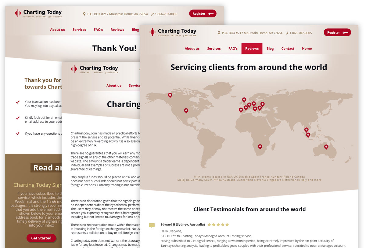 Дизайн сайта и логотипа для Charting Today - изображение 7